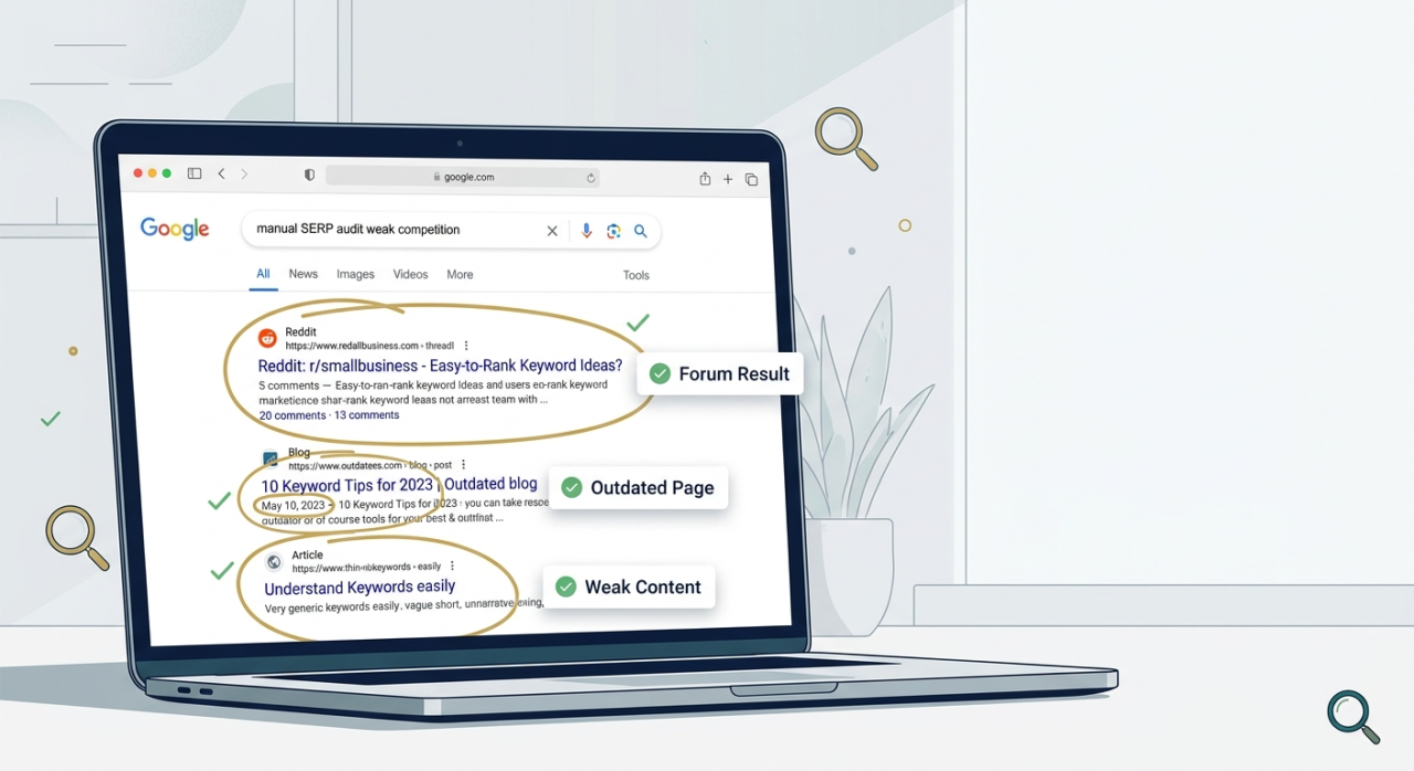 Manual SERP Audit for Keywords